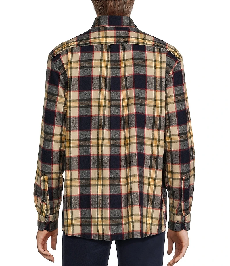 Roundtree & Yorke Big & Tall Long Sleeve Large Plaid Portuguese Flannel Sport Shirt