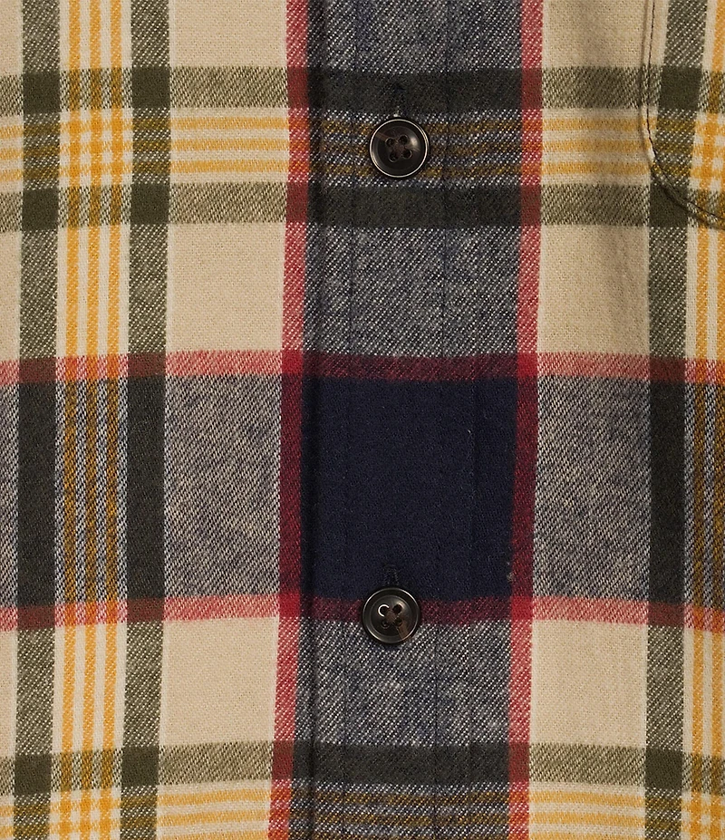 Roundtree & Yorke Big & Tall Long Sleeve Large Plaid Portuguese Flannel Sport Shirt