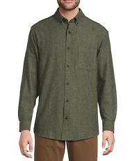 Roundtree & Yorke Big & Tall Long Sleeve Solid Portuguese Flannel Sport Shirt