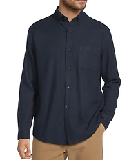 Roundtree & Yorke Big & Tall Long Sleeve Solid Portuguese Flannel Sport Shirt