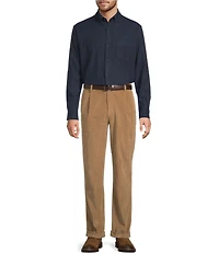 Roundtree & Yorke Big & Tall Long Sleeve Solid Portuguese Flannel Sport Shirt