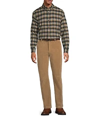 Roundtree & Yorke Big & Tall Medium Plaid Long Sleeve Portuguese Flannel Sport Shirt