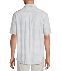 Roundtree & Yorke Big & Tall Mini Plaid Short Sleeve Sport Shirt