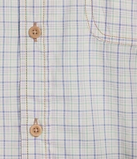 Roundtree & Yorke Big & Tall Mini Plaid Short Sleeve Sport Shirt