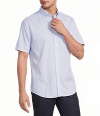 Roundtree & Yorke Big & Tall Non-Iron Short Sleeve Solid Dobby Sport Shirt