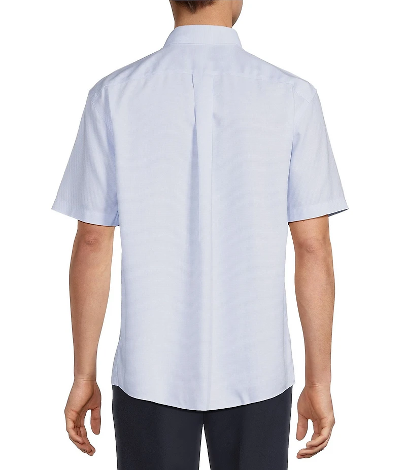 Roundtree & Yorke Big & Tall Non-Iron Short Sleeve Solid Dobby Sport Shirt