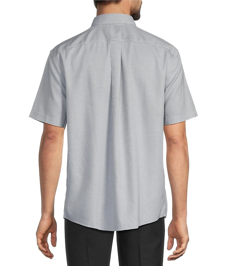 Roundtree & Yorke Big & Tall Non-Iron Short Sleeve Solid Dobby Sport Shirt