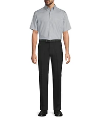 Roundtree & Yorke Big & Tall Non-Iron Short Sleeve Solid Dobby Sport Shirt