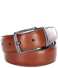 Roundtree & Yorke Big & Tall Old Luggage Reversible Leather Belt