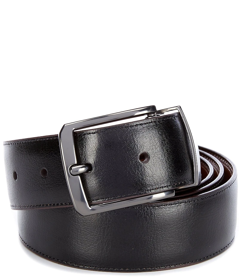 Roundtree & Yorke Big & Tall Old Luggage Reversible Leather Belt