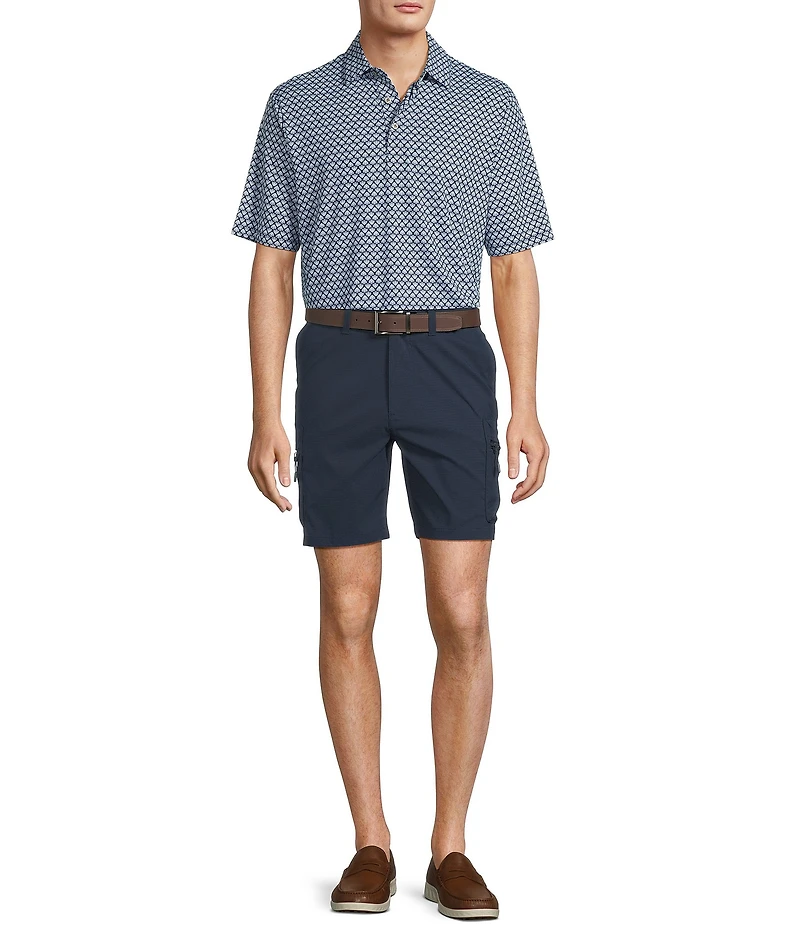 Roundtree & Yorke Big & Tall Performance Classic Fit Flat Front 11#double; Cargo Shorts