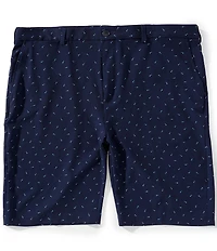 Roundtree & Yorke Big & Tall Performance Classic Fit Flat Front 9#double;-11#double; Seersucker Shorts
