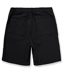 Roundtree & Yorke Big & Tall Performance Flat Front Partial E-Waist 7#double; Inseam Shorts