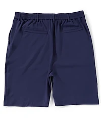 Roundtree & Yorke Big & Tall Performance Flat Front Partial E-Waist 7#double; Inseam Shorts