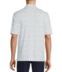 Roundtree & Yorke Big & Tall Performance Floral Print Polo Shirt