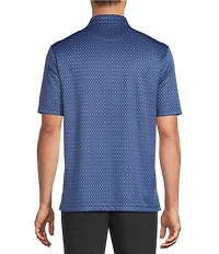Roundtree & Yorke Big & Tall Performance Geometric Dot Short Sleeve Polo Shirt