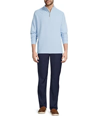 Roundtree & Yorke Big & Tall Performance Long Sleeve Performance Solid Quarter Zip Pullover