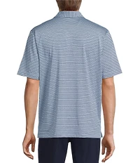 Roundtree & Yorke Big & Tall Performance Multi Stripe Polo Shirt