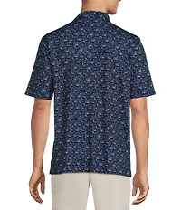 Roundtree & Yorke Big & Tall Performance Short Sleeve Drink Print Polo