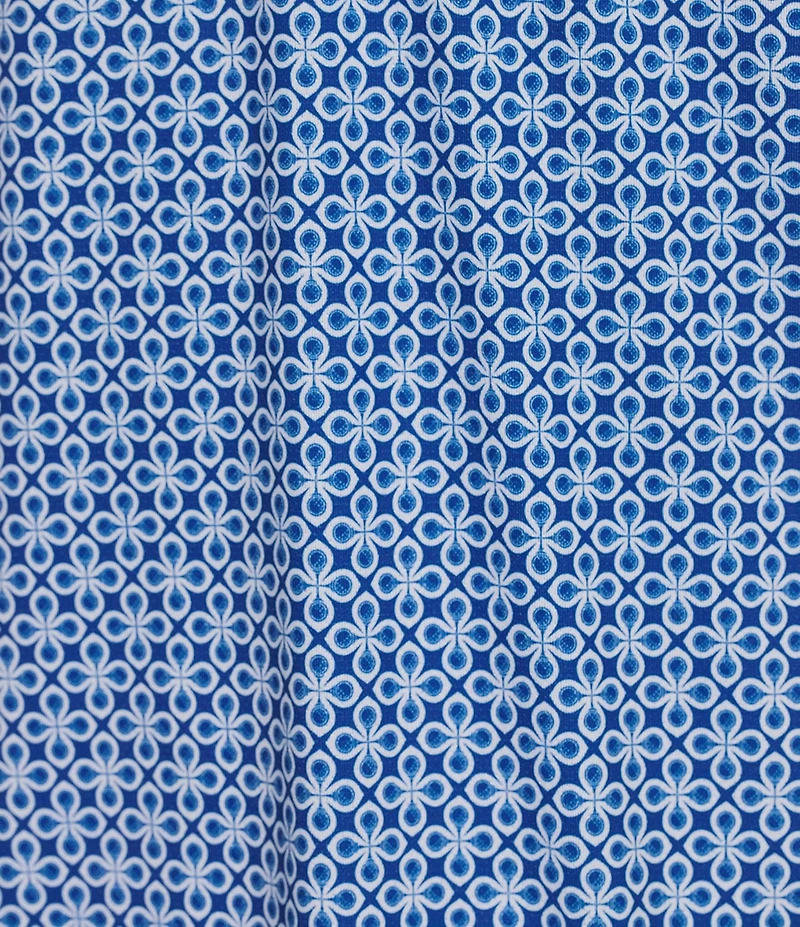 Roundtree & Yorke Big & Tall Performance Short Sleeve Geo Print Polo