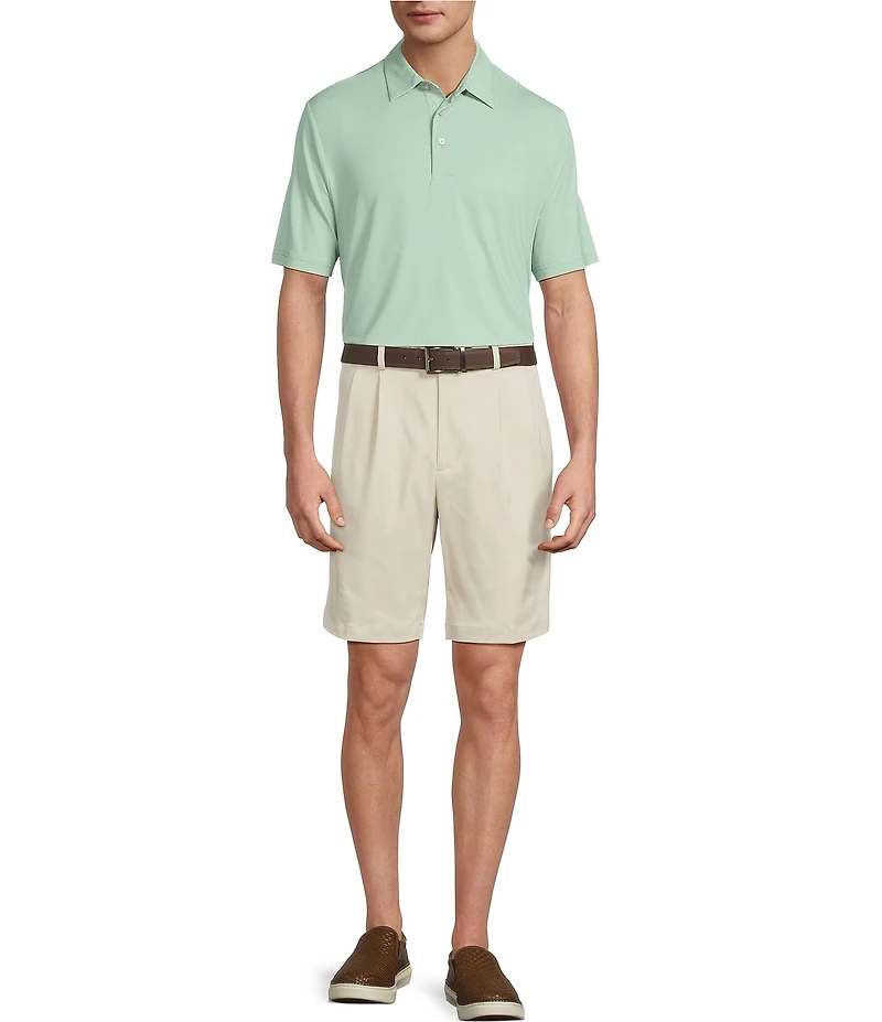 Roundtree & Yorke Big & Tall Performance Short Sleeve Gingham Polo Shirt