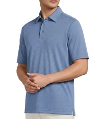 Roundtree & Yorke Big & Tall Performance Short Sleeve Jacquard Polo Shirt
