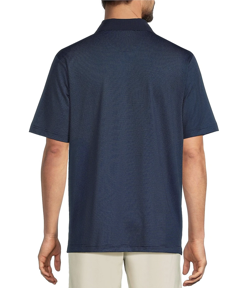 Roundtree & Yorke Big & Tall Performance Short Sleeve Solid Birdseye Polo