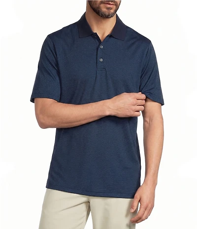Roundtree & Yorke Big & Tall Performance Short Sleeve Solid Birdseye Polo