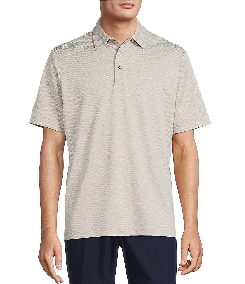 Roundtree & Yorke Big & Tall Performance Short Sleeve Solid Textured Polo Shirt