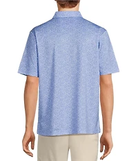 Roundtree & Yorke Big & Tall Performance Short Sleeve Stripe Print Polo Shirt