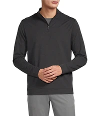 Roundtree & Yorke Big & Tall Performance Solid Quarter Zip Pullover