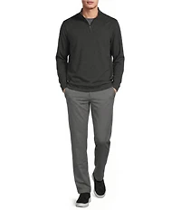 Roundtree & Yorke Big & Tall Performance Solid Quarter Zip Pullover
