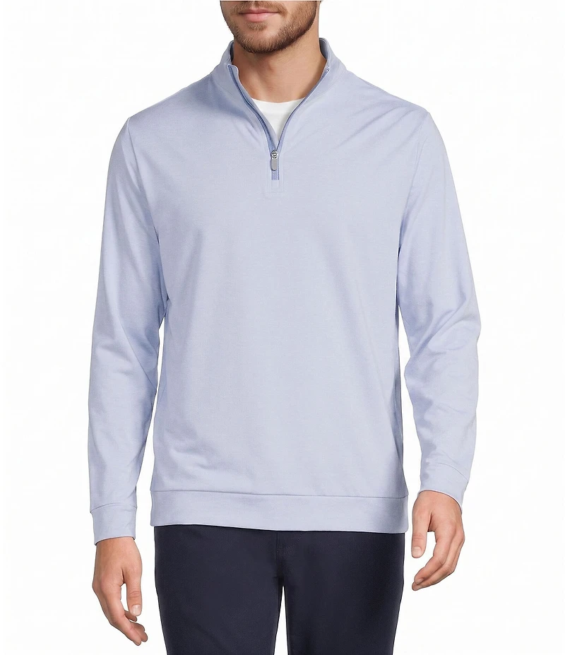 Roundtree & Yorke Big & Tall Performance Solid Quarter Zip Pullover