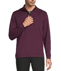 Roundtree & Yorke Big & Tall Performance Solid Quarter Zip Pullover