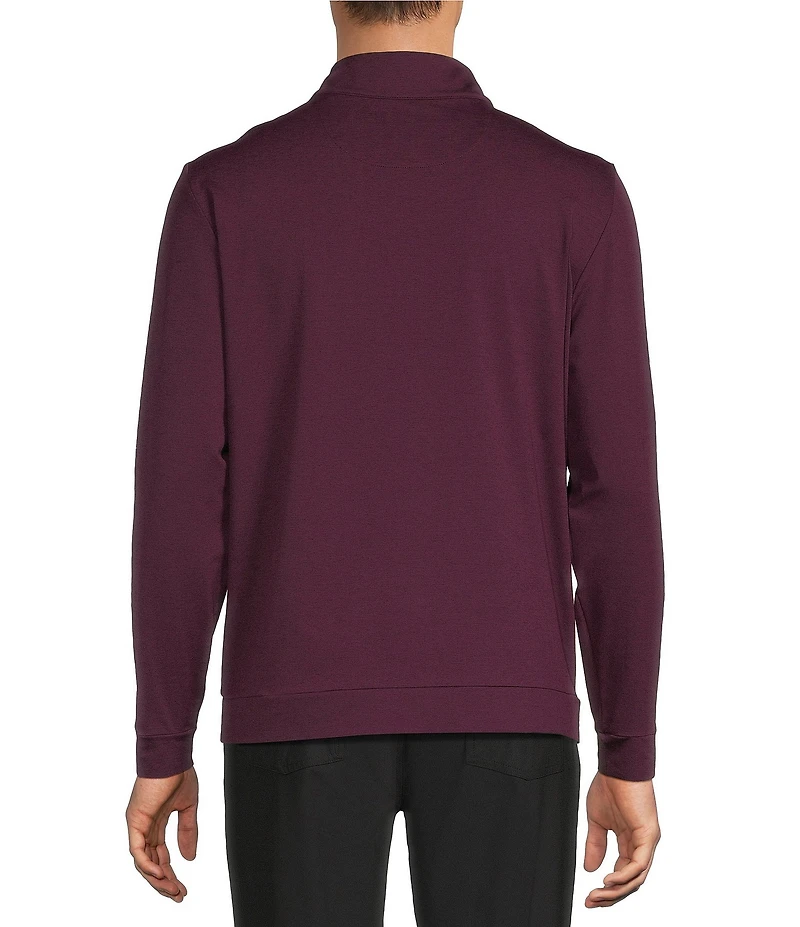 Roundtree & Yorke Big & Tall Performance Solid Quarter Zip Pullover