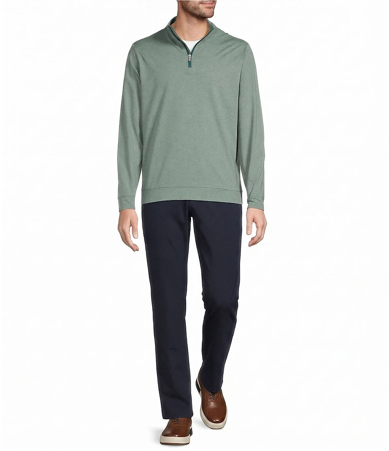 Roundtree & Yorke Big & Tall Performance Solid Quarter Zip Pullover