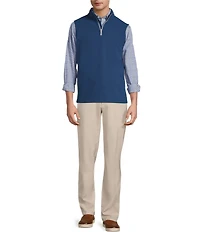 Roundtree & Yorke Big & Tall Performance Solid Quarter-Zip Vest