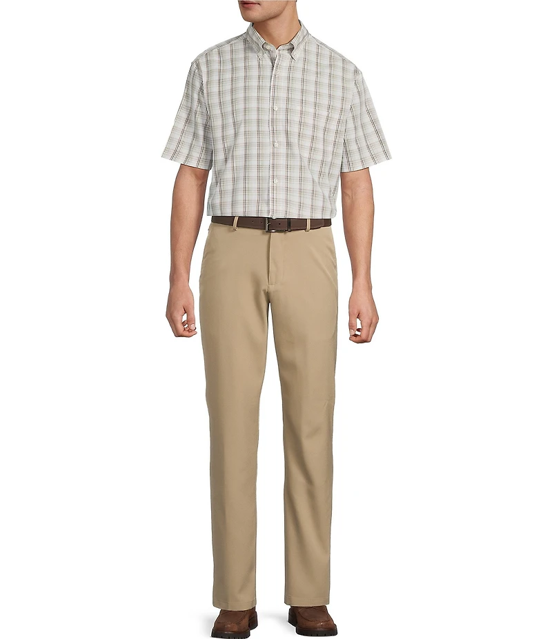 Roundtree & Yorke Big & Tall Performance Stewart Flat Front Classic Fit Performance Pants