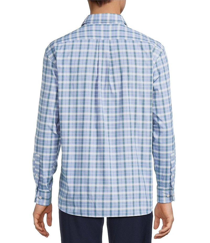 Roundtree & Yorke Big & Tall Performance The Traveler Medium Plaid Sport Shirt