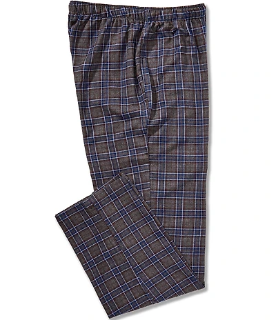 Roundtree & Yorke Big & Tall Plaid Flannel Sleep Pants