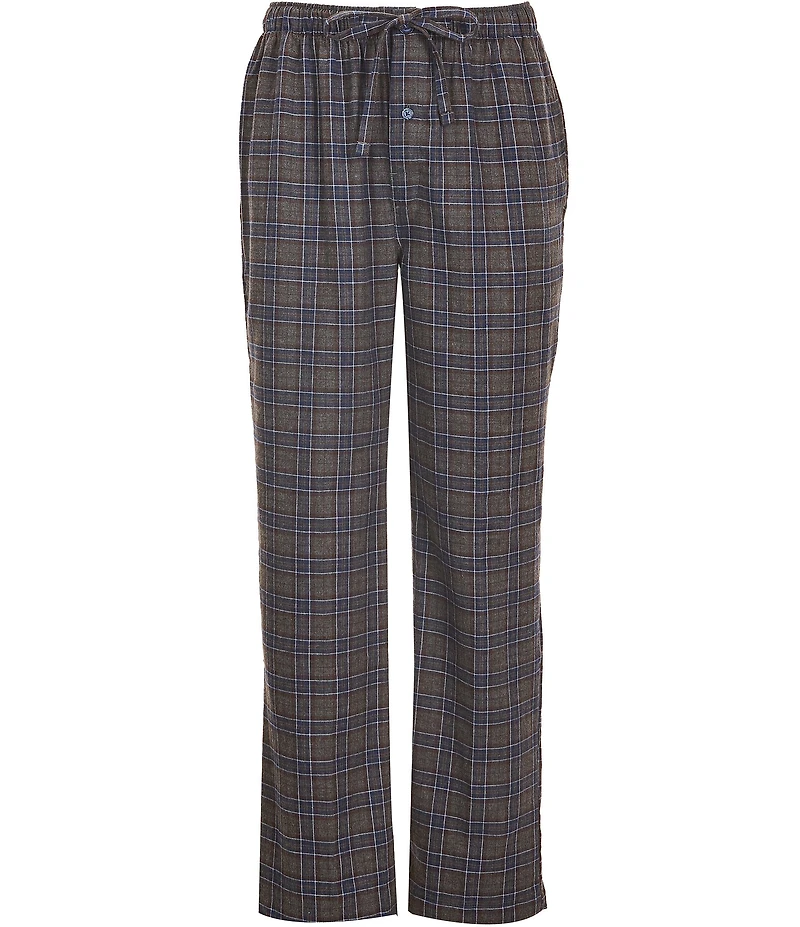 Roundtree & Yorke Big & Tall Plaid Flannel Sleep Pants