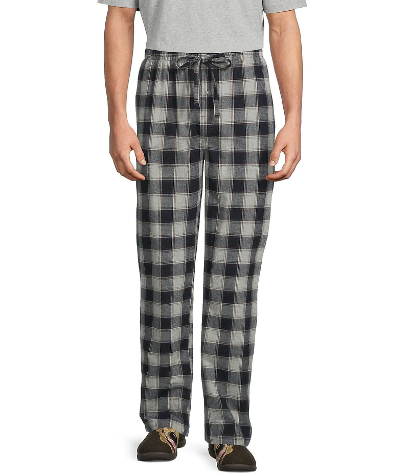 Roundtree & Yorke Big & Tall Plaid Flannel Sleep Pants