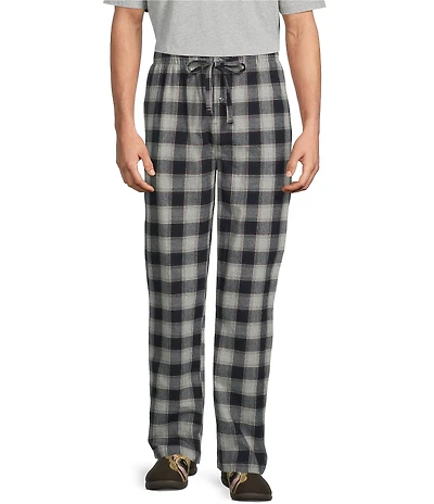 Roundtree & Yorke Big & Tall Plaid Flannel Sleep Pants