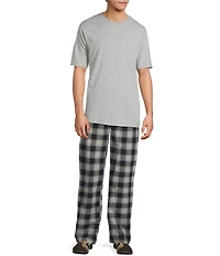 Roundtree & Yorke Big & Tall Plaid Flannel Sleep Pants