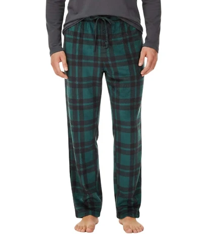 Roundtree & Yorke Big & Tall Plaid Micro Fleece Sleep Pants