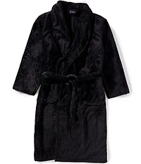 Roundtree & Yorke Big & Tall Plush Shawl Collar Solid Robe