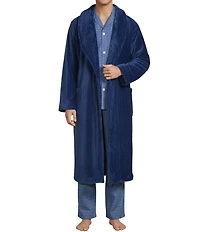 Roundtree & Yorke Big & Tall Plush Shawl Collar Solid Robe