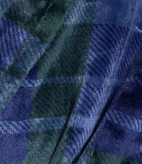 Roundtree & Yorke Big & Tall Printed Long Sleeve Shawl Collar Plush Robe