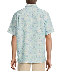 Roundtree & Yorke Big & Tall Short Sleeve Paisley Print Hangout Sport Shirt