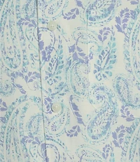 Roundtree & Yorke Big & Tall Short Sleeve Paisley Print Hangout Sport Shirt